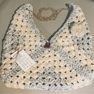 Handmade Crochet Bag with Pom Pom
